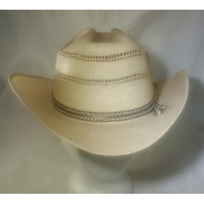 Rare Vintage Straw Cowboy Hat Woven s Western JC Penny Very Good CON 7 3/8  eb-92887598